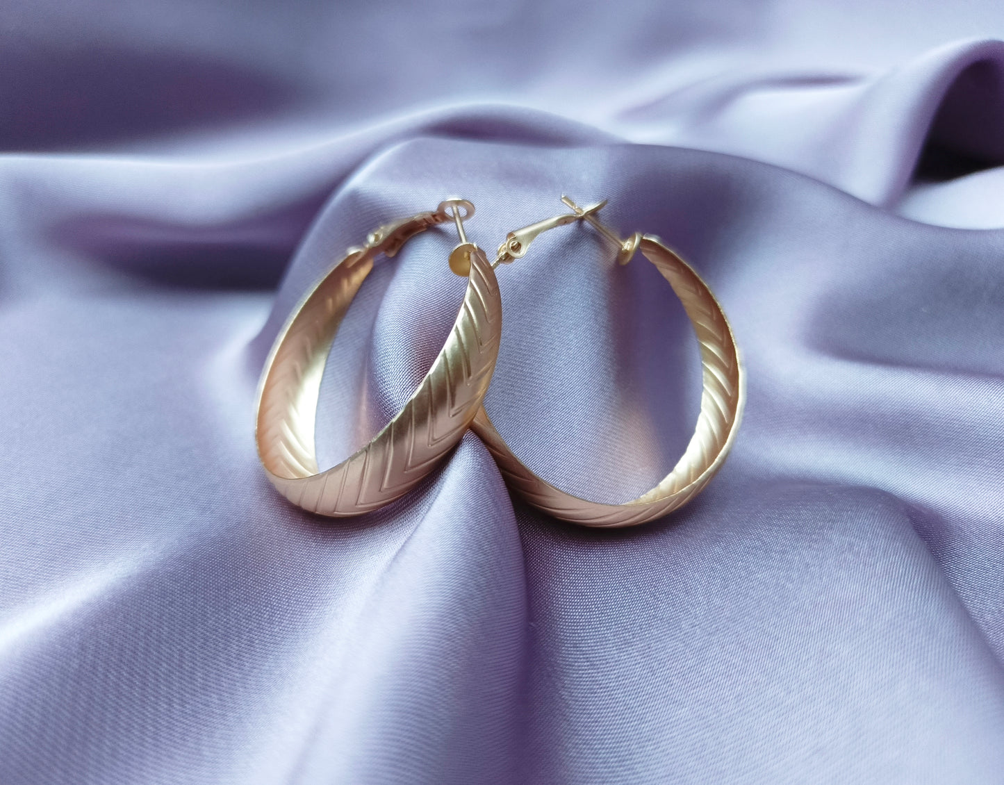 Golden Hoop Earings